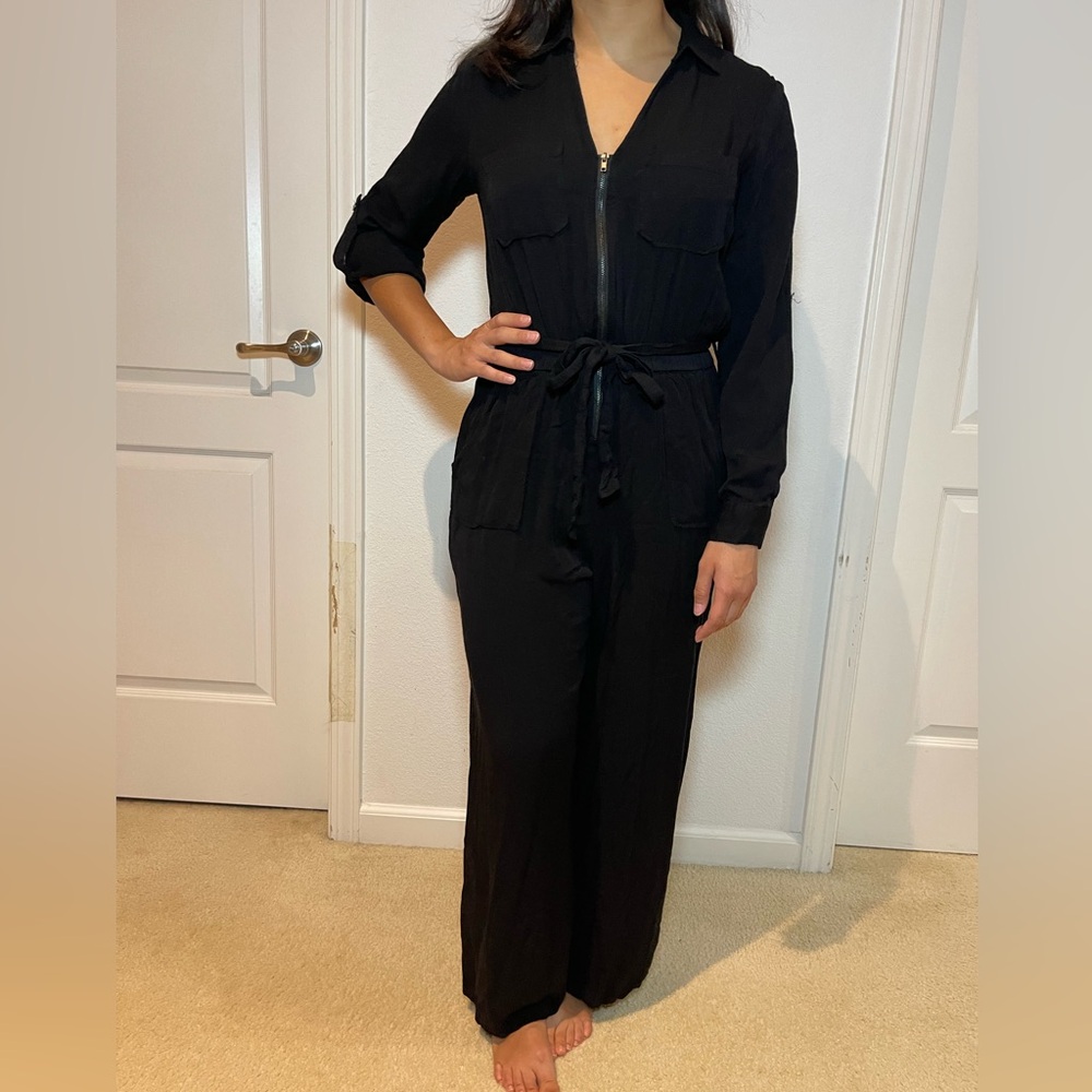 Hyfve Black Long Sleeve Jumpsuit Size Medium